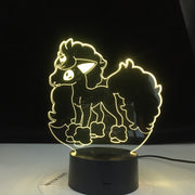 3D Illusion Night Lamp Pokemon Go Galarian Ponyta Figure Nightlight for Girls Bedroom Decor Colorful Kids LED 3D Night Light