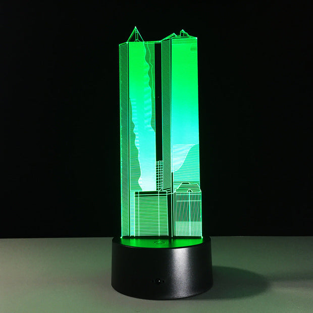 High Building 7 Colors Lamp 3D LED Lamp Visual Led Night Lights For Kids Touch Usb Table Lampara Lampe Baby Sleeping Nightlight
