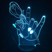 Rose Hands Flower 3D LED Lamp Usb Touch Button Fashion Desk Lamp 7 Color Change Led Home Living Room Lighting Decor Night Light