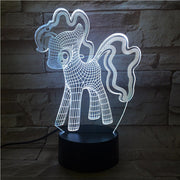 New 3D Night Light Unicorn 7 Color Change Remote Control Cute Dog USB Visual Lampara Baby Desk Lamp Kid Gift 514