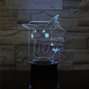 New Pikachu Figure Pokemon Go Kids Night Light LED Bedside Atmosphere Colorful Night Light Child Holiday Gift 3D Lamp Dropship