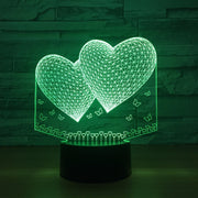 Double Two Heart 3d Lamp 7 Colors Led Night Lamp For Friends Touch Led Usb Table Lampara Lampe Sleeping Nightlight Drop Shipping
