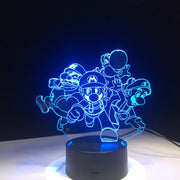 Super Mario Bros Luigi Toad Dragon 3D Desk Table Light Lamp USB Acrylic Super Gift for Children Baby Sleep Lamp Nursery Light