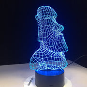 Stonehenge Stoneman Rechargeable 3D LED Night Light Portable 7 Colors Changing Touch Lamp Household Shaped Table Lamps Gift