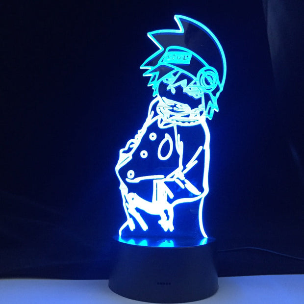 Anime Soul Eater Figure Acrylic 3d led Lamp Nightlight for Child Bedroom Decor Rgbw Colorful Desk Lamp Led Night Light Dropship