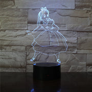 Princess Figure Alice in Wonderland Decorative Kids LED night lights Children Bedroom Decor 3D Night Lamp USB Battery Nightlight