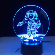 3D Astronaut Night Lamp 7 Colors Change LED Illusion Visual Night Light Kids Bedroom Decoration Sleeping Lamp Dropshipping