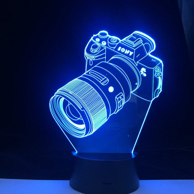 SLR Camera Model 3D Table Lamp Children Bedroom Decoration Festival Home Party Atmosphere Led Light Smart Colors Control Gift