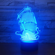 Dragon Boat Ship Design Shape 3d lamp Table Lamp Acrylic Creative Decorations Bedroom Sleeping Nightlight Gift Dropshipping