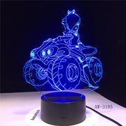 Anime Girl 3D Night Light LED Remote Touch Table Lamp 3D Lamp 7 Color Changing USB Baby Bedroom Sleeping Atmosphere lamp AW-3185
