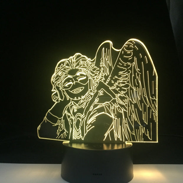 HAWKS KEIGO TAKAMI LED ANIME 3d LAMP MY HERO ACADEMIA Room Decor Nightlight Remote Control Colors Gift Table 3d Lamp Dropship