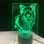7 Colors Changing Shepherd Modelling Desk Lamp Led 3D Dog Night Light Lampara Decor Usb Baby Sleep Lighting Bedside Gift aw-3036