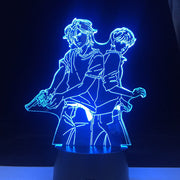 ASH LYNX AND EIJI OKUMURA LED 3d ANIME LAMP BANANA FISH 3D Led 7 Colors Light Japanese Anime Remote Control Base Table Lamp