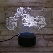 Motor Bike Night Light 7 Colors Changing 3D LED Lamps Big Wheel Racing Motorcycle Portable Lights Friends Kids Birthday Light
