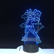 Pokemon Mewtwo New LED Cool Multicolor 3D Lamp Creative Night Lights Novelty USB Home Decoration Table Lamp Christmas Gift 839