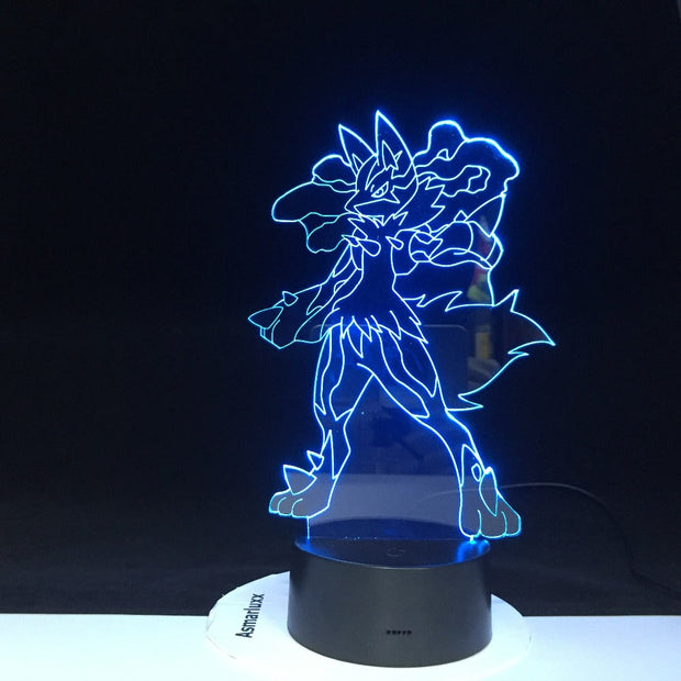 Pokemon Mewtwo New LED Cool Multicolor 3D Lamp Creative Night Lights Novelty USB Home Decoration Table Lamp Christmas Gift 839
