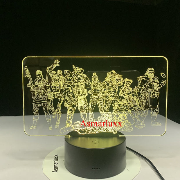 Game Legends Team Night Lamp Nightlight Room Decoration Light Friends Holiday Gift 7 Colors Table LED Night Light Drop Ship