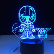 Yoda Marvel Atmosphere Touch Sensor Led Night Light USB Lamp Bright Base 3D Nightlight