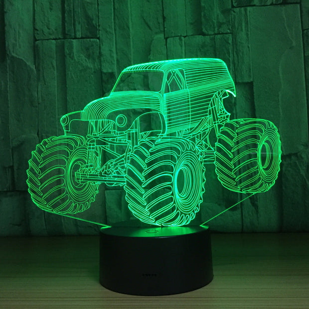 3D Colors Lamp Car Truck Shape Auto 3D Hologram Home Illumination Bedroom Decor Desk Table Lamp Best New Year Gift Cool Light