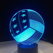 3D LED Night Light USA Team Volleyball with 7 Colors Night Light USB LED Lighting Decor luminaria Children Table Toys DropShip