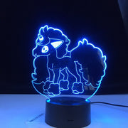 3D Illusion Night Lamp Pokemon Go Galarian Ponyta Figure Nightlight for Girls Bedroom Decor Colorful Kids LED 3D Night Light