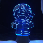 Doraemon 3D Night Light LED Cartoon Lampara Illusion Children Kids Gift Decorative Lights Animal Cat Desk lamp Bedside Decor