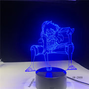 One Piece Luffy Table Lamp 3D LED Touch Switch Night Light Anime USB 7 Colors Atmospheres Decor LED Lighting Decor Gifts AW-2800