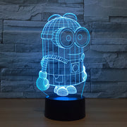 Cartoon Cute 3D Minions LED Night Light Desk Table Lamp 7 Colors Touch Switch Colorful For Child Baby Birth Christma Gift