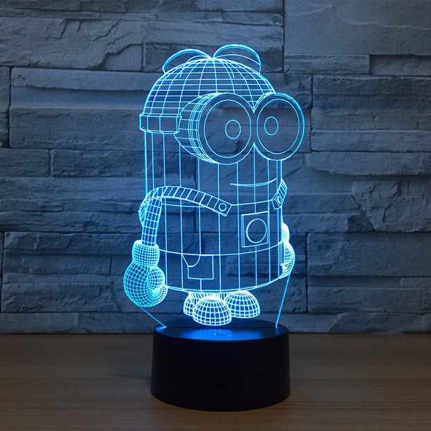 Cartoon Cute 3D Minions LED Night Light Desk Table Lamp 7 Colors Touch Switch Colorful For Child Baby Birth Christma Gift