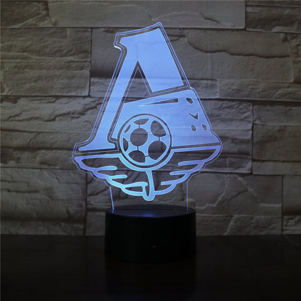 FC Lokomotiv Moscow Football Club 3D LED Night Light for Office Home Room Decoration Child Boys Baby Nightlight Table Lamp Gift