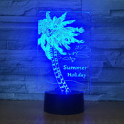 Summer Holiday Coconuts Tree Shape 3d lamp Table Lamp Acrylic Creative Decorations Bedroom Sleeping Nightlight Gift Dropshipping