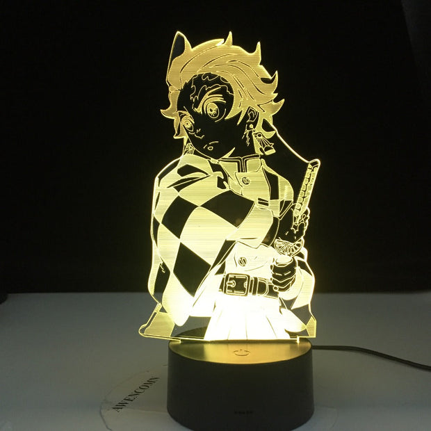 Kimetsu No Yaiba Nezuko Kamado Figure Led Night Light for Bedroom Decor Nightlight Kids Child Table 3d Lamp Gift