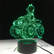 Anime Girl 3D Night Light LED Remote Touch Table Lamp 3D Lamp 7 Color Changing USB Baby Bedroom Sleeping Atmosphere lamp AW-3185