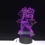 Pokemon Mewtwo New LED Cool Multicolor 3D Lamp Creative Night Lights Novelty USB Home Decoration Table Lamp Christmas Gift 839