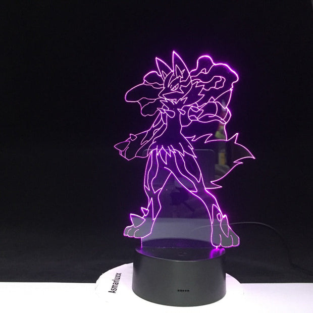 Pokemon Mewtwo New LED Cool Multicolor 3D Lamp Creative Night Lights Novelty USB Home Decoration Table Lamp Christmas Gift 839