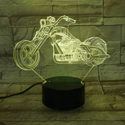 Motor Bike Night Light 7 Colors Changing 3D LED Lamps Big Wheel Racing Motorcycle Portable Lights Friends Kids Birthday Light