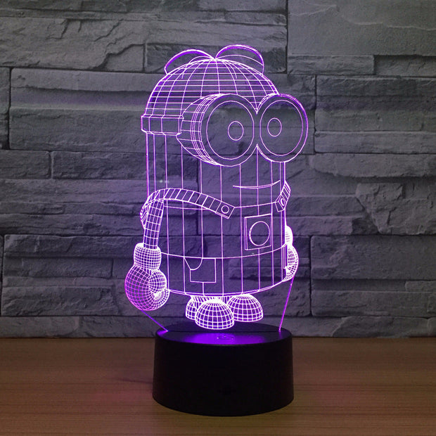 Cartoon Cute 3D Minions LED Night Light Desk Table Lamp 7 Colors Touch Switch Colorful For Child Baby Birth Christma Gift