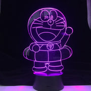 Doraemon 3D Night Light LED Cartoon Lampara Illusion Children Kids Gift Decorative Lights Animal Cat Desk lamp Bedside Decor