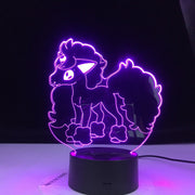 3D Illusion Night Lamp Pokemon Go Galarian Ponyta Figure Nightlight for Girls Bedroom Decor Colorful Kids LED 3D Night Light