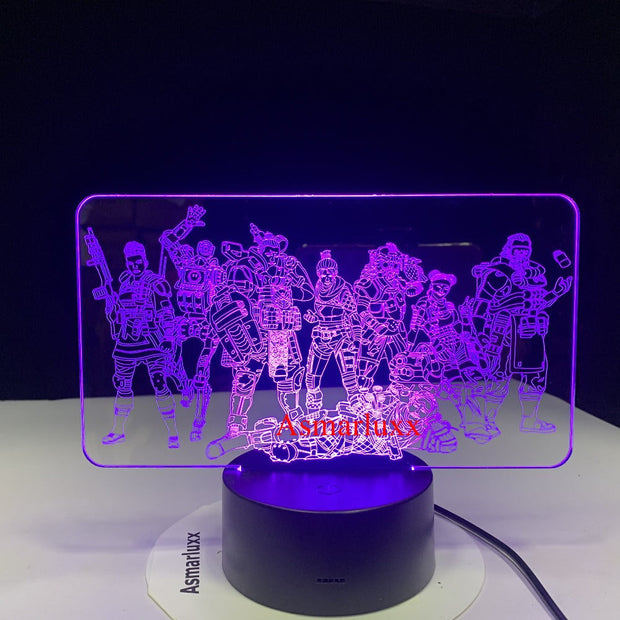 Game Legends Team Night Lamp Nightlight Room Decoration Light Friends Holiday Gift 7 Colors Table LED Night Light Drop Ship