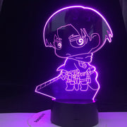 Levi Ackerman Cartoon Captain 3d Led Night Light for Kids Child Bedroom Decor Nightlight Colorful Table Lamp Attack on Titan