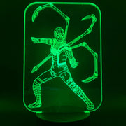 The Avengers Super Hero SpiderMan 3D LED Light Lamp Color Change Touch Night Light Lampara for Children Christmas Party Gifts