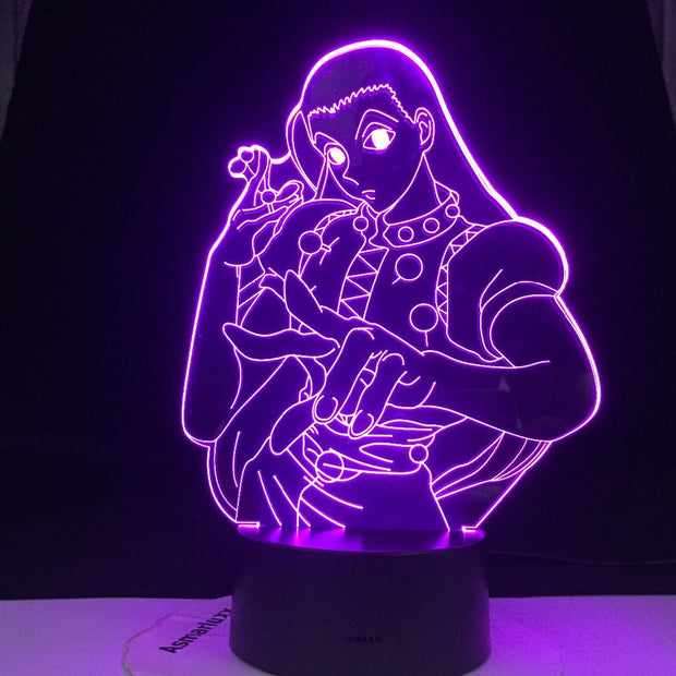 ILLUMI ZOLDYCK LED ANIME LAMP HUNTER X Figure 3d Lamp Acrylic Led Night Light Bedroom Decor Light for Kid Child Birthday Gift