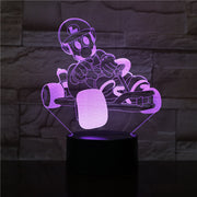 Budget Deal Mario Racing 7/16 Colors Chang 3D LED Night Light Sleep Bedroom Decor Lamp Love Valentines Gift Dropship 3D-2493