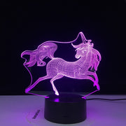 Unicorn 3D LED Night Light Unicornio Party Cartoon Lamp 7 Colors Change Baby for Bedroom Beside Lamp Baby Gifts