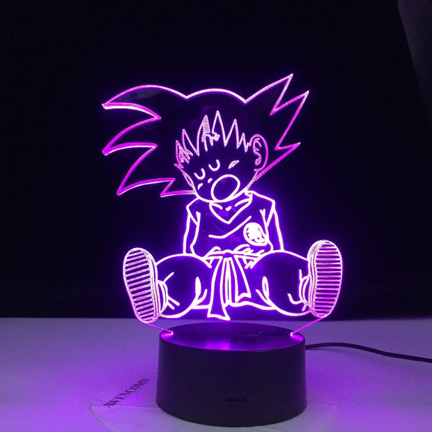 Baby Goku Sleep Figure Night Light for Bedroom Decoration 16 Colors Changing Usb Table 3d Lamp Dragon Ball Led Night Light Gift