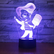 Karaoke Singing 3D lamp 7 Color Change 3D LED Light Acrylic Touch USB Lamp Room Table Desk Night Light kid's Friends Fun Gift