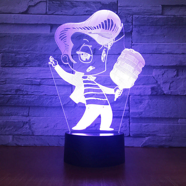 Karaoke Singing 3D lamp 7 Color Change 3D LED Light Acrylic Touch USB Lamp Room Table Desk Night Light kid's Friends Fun Gift