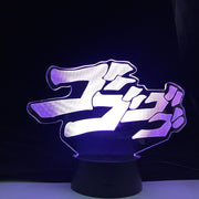 JoJo's Bizarre Anime Adventure Letter Design Led Night Light Touch Sensor Colorful Nightlight for Home Decor Table 3d Lamp Gift