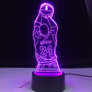 Kobe Jump Shoot Figure Back View Bedroom Decor Nightlight Led Night Light Desk 3d Lamp Dropshipping Kobe Bryant Memorial Gifts